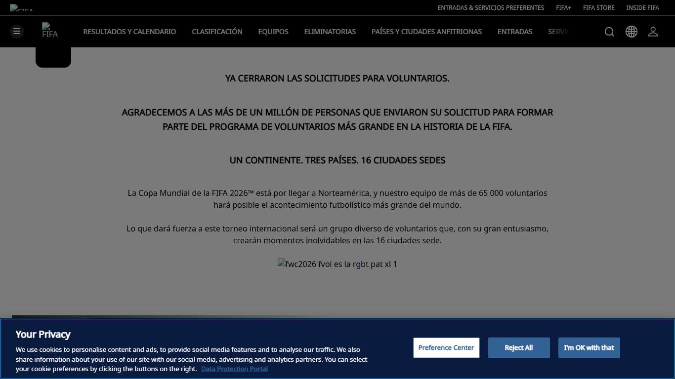 Voluntarios Copa Mundial de la FIFA 2026™