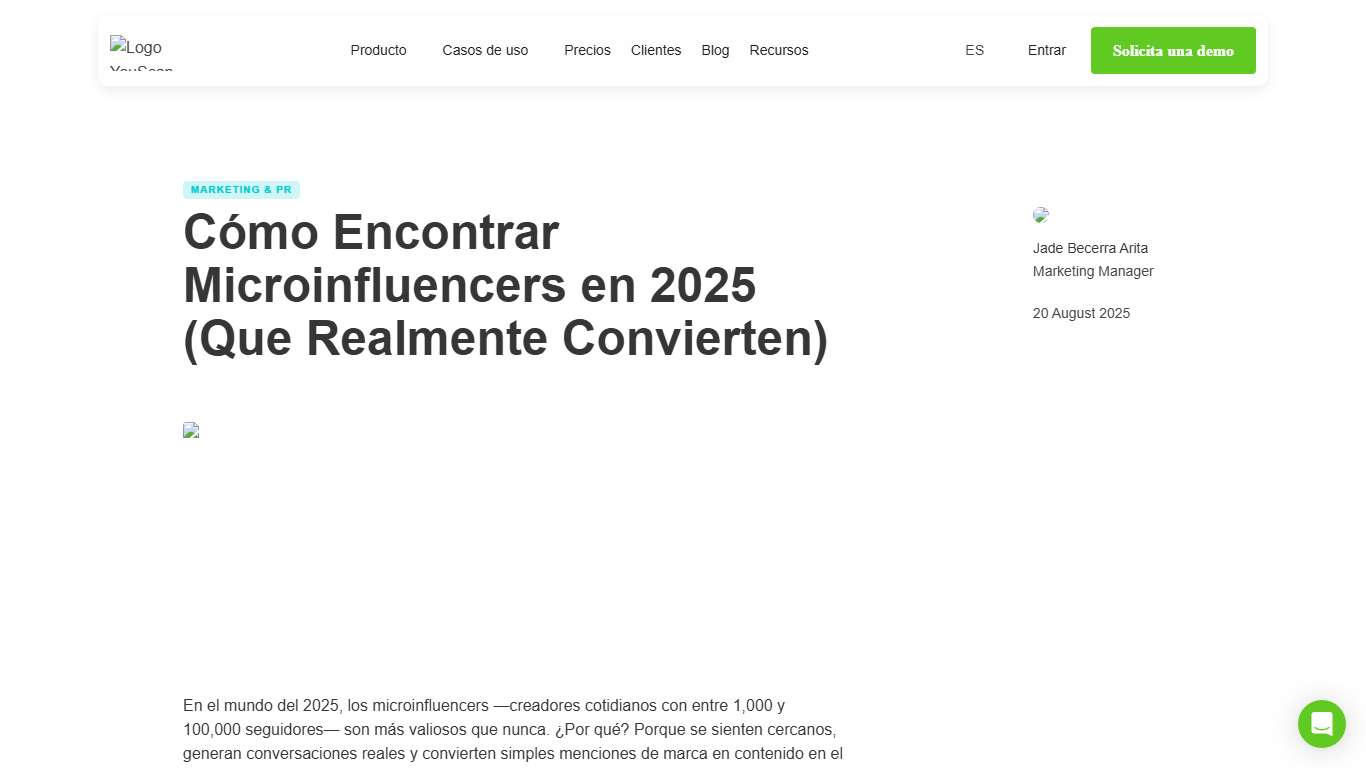 Cómo Encontrar Microinfluencers en 2025 (Que Realmente Convierten) YouScan
